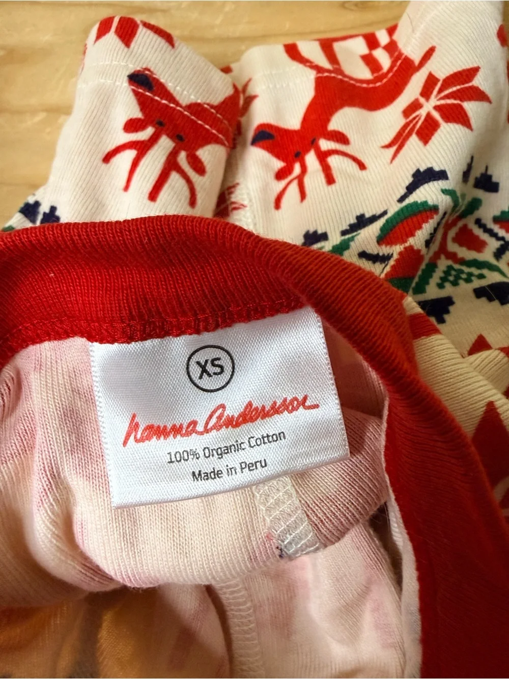 Hanna Andersson Dear Deer Holiday Dog Pajamas Matching Christmas PJ’s XS Organic